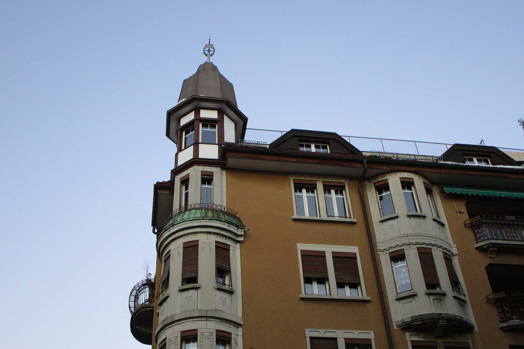 Gebäudevermessung Wohnhaus mit Eckturm St. Gallen