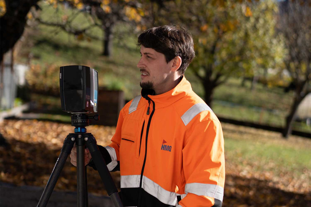 Timo Egli, Projektleiter Gebäudeaufnahme mit FARO Laserscanner, HMQ AG