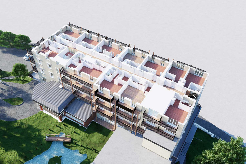 Grindelwald, Hotel Belvedere, 3D-Grundriss aus Gebäudevermessung, HMQ AG