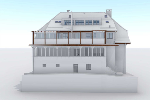 3D-Modeling aus Gebäudevermessung, 3D-Fassade, HMQ AG
