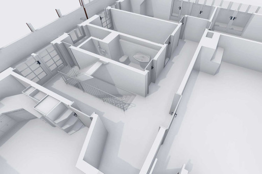 3D-Modeling aus Gebäudevermessung, 3D-Grundriss, HMQ AG
