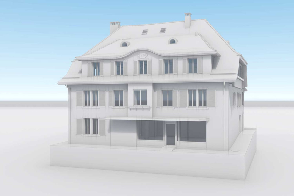 3D-Modeling aus Gebäudevermessung, 3D-Modell, HMQ AG