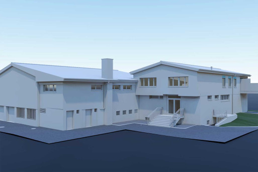 Gebäudeaufnahme Pfarreiheim, 3D-Modell, HMQ AG