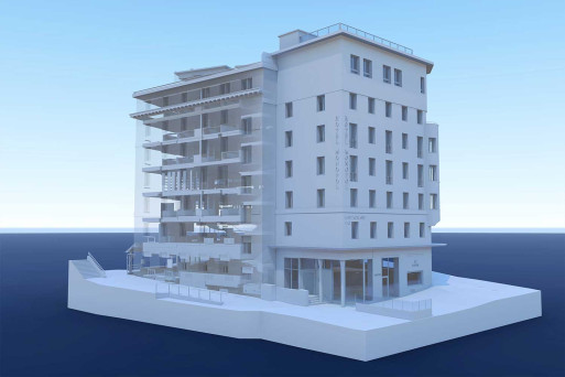 3D CAD-Model, Hotel Monopol in St. Moritz, HMQ AG