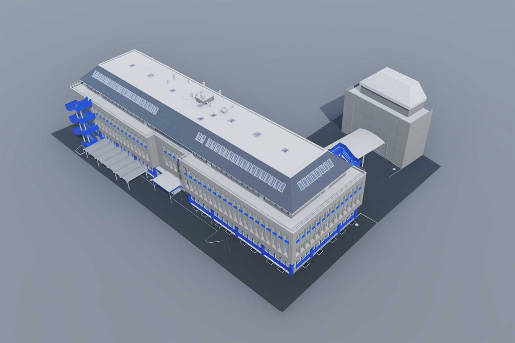 Wetzikon, 3D-Modell aus Wohn- und Geschäftshaus, HMQ AG