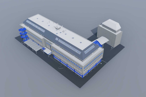 Wetzikon, 3D-Modell aus Wohn- und Geschäftshaus, HMQ AG