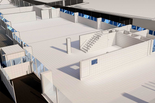 3D-Grundriss Industrieanlage im Wallis, HMQ AG