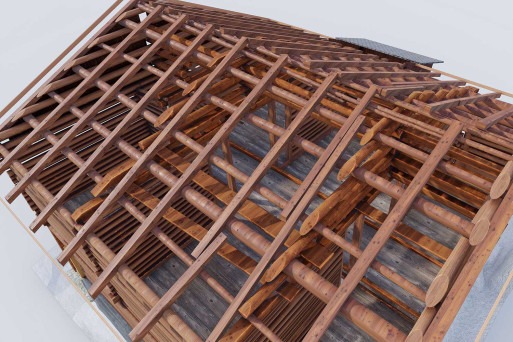 3D-Modellierung Dachkonstruktion Stall, HMQ AG