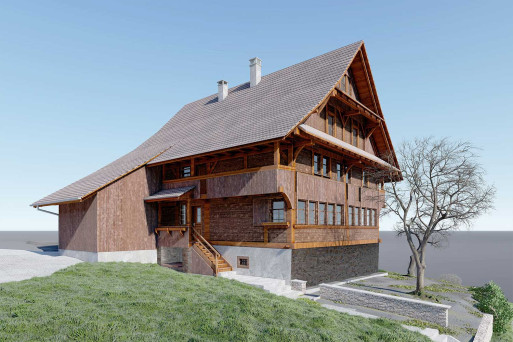Boswil im Kanton Aargau, Gebäudeaufnahme 3D-Modell Level of Detail 1:20, HMQ AG