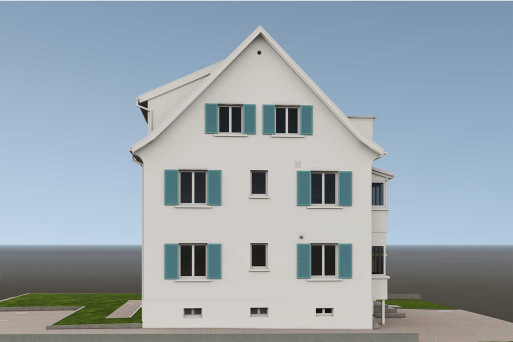 Wikon LU, Gebäudeaufnahme 3D-Fassade, HMQ AG