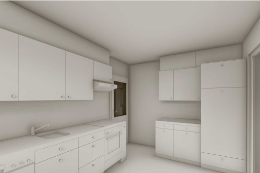 Wikon LU, Gebäudeaufnahme 3D-Küche, HMQ AG