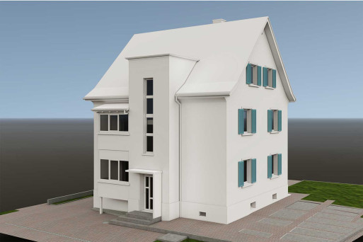 Wikon LU, Gebäudeaufnahme 3D-Modell, HMQ AG
