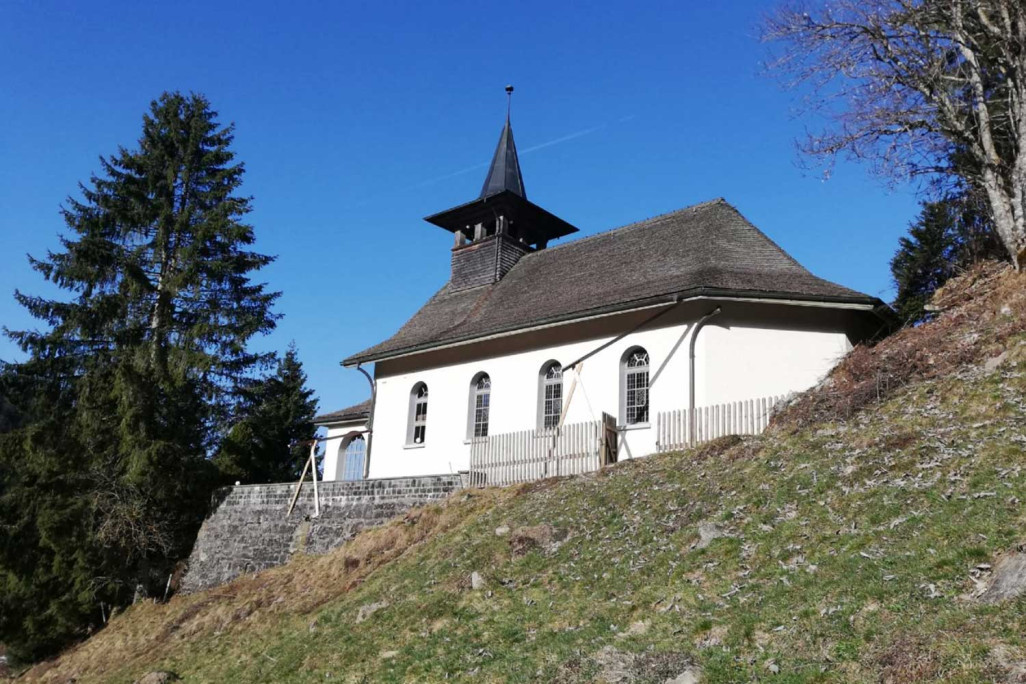 Gebäudevermessung von Kirche in Sangernboden, HMQ AG