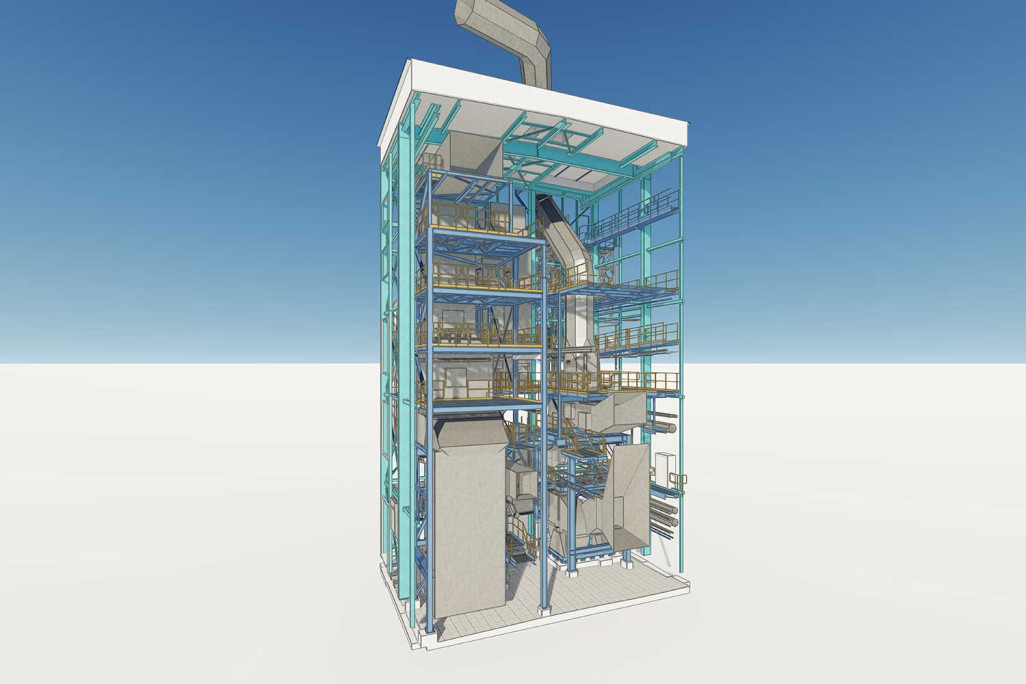 Trimmis GR, GEVAG Rauchgasreinigung, 3D-Modell, HMQ AG