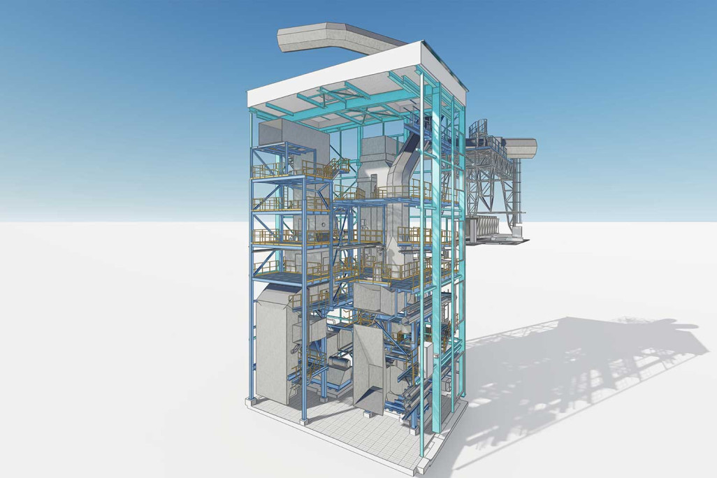 Trimmis GR, GEVAG Rauchgasreinigung, 3D-Modellierung, HMQ AG