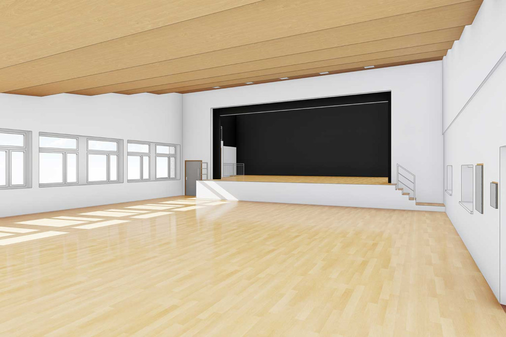 Vordemwald, Gebäudeaufnahme Gemeindesaal, 3D-Modell, HMQ AG