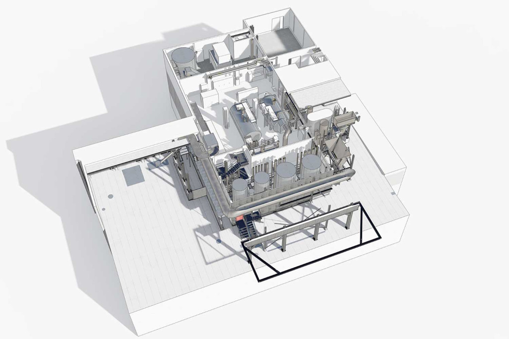 Schönbühl BE, Energiezentrale Shoppyland, Grundriss aus 3D-Modell, HMQ AG