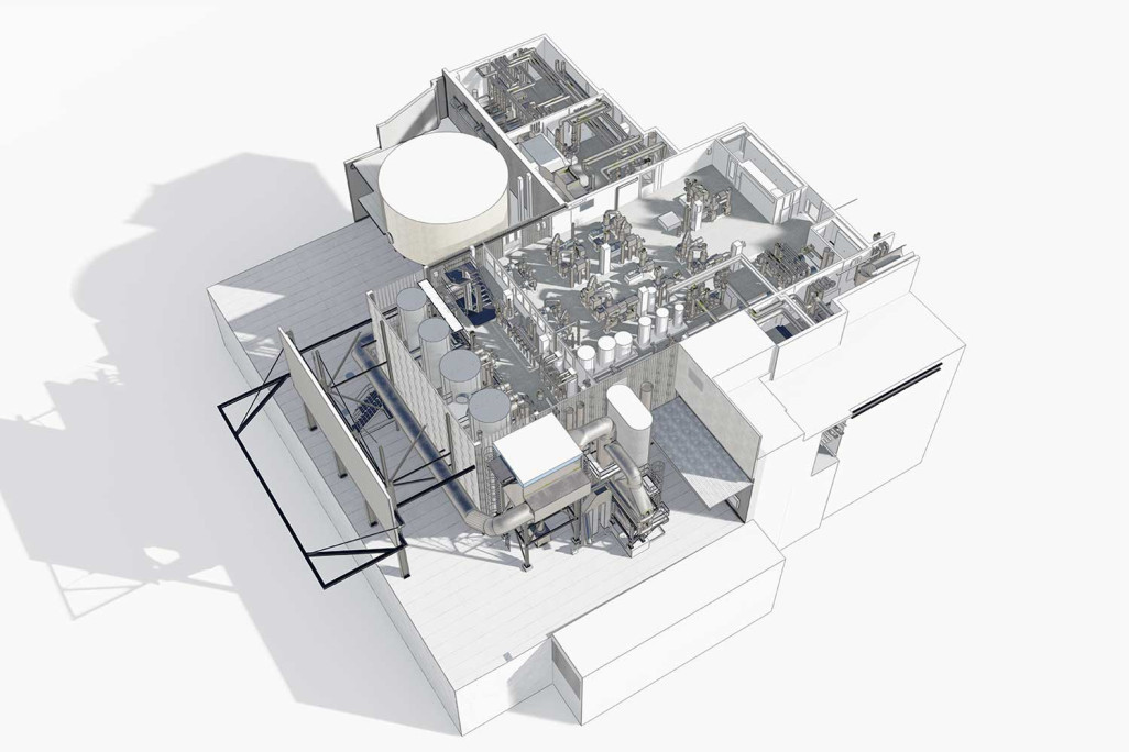 Schönbühl BE, Energiezentrale Shoppyland, Grundriss aus 3D-Modellierung, HMQ AG