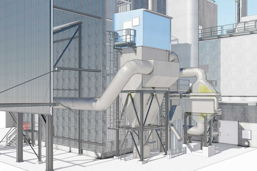 Schönbühl BE, Gebäudevermessung der Energiezentrale Shoppyland, HMQ AG