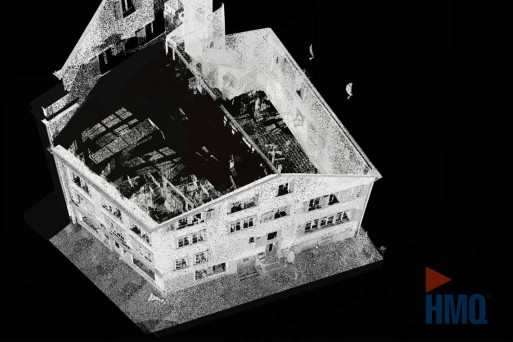 Gebäudevermessung mit 3D-Laserscanning, HMQ AG