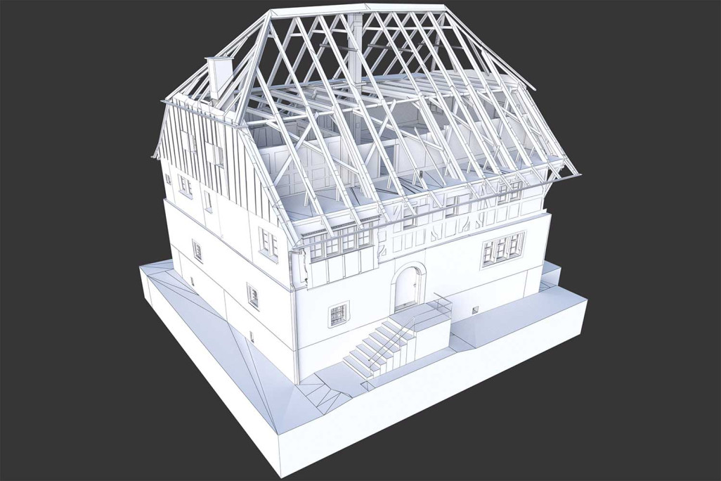 3D-Modell aus Gebäudeaufnahme, HMQ AG